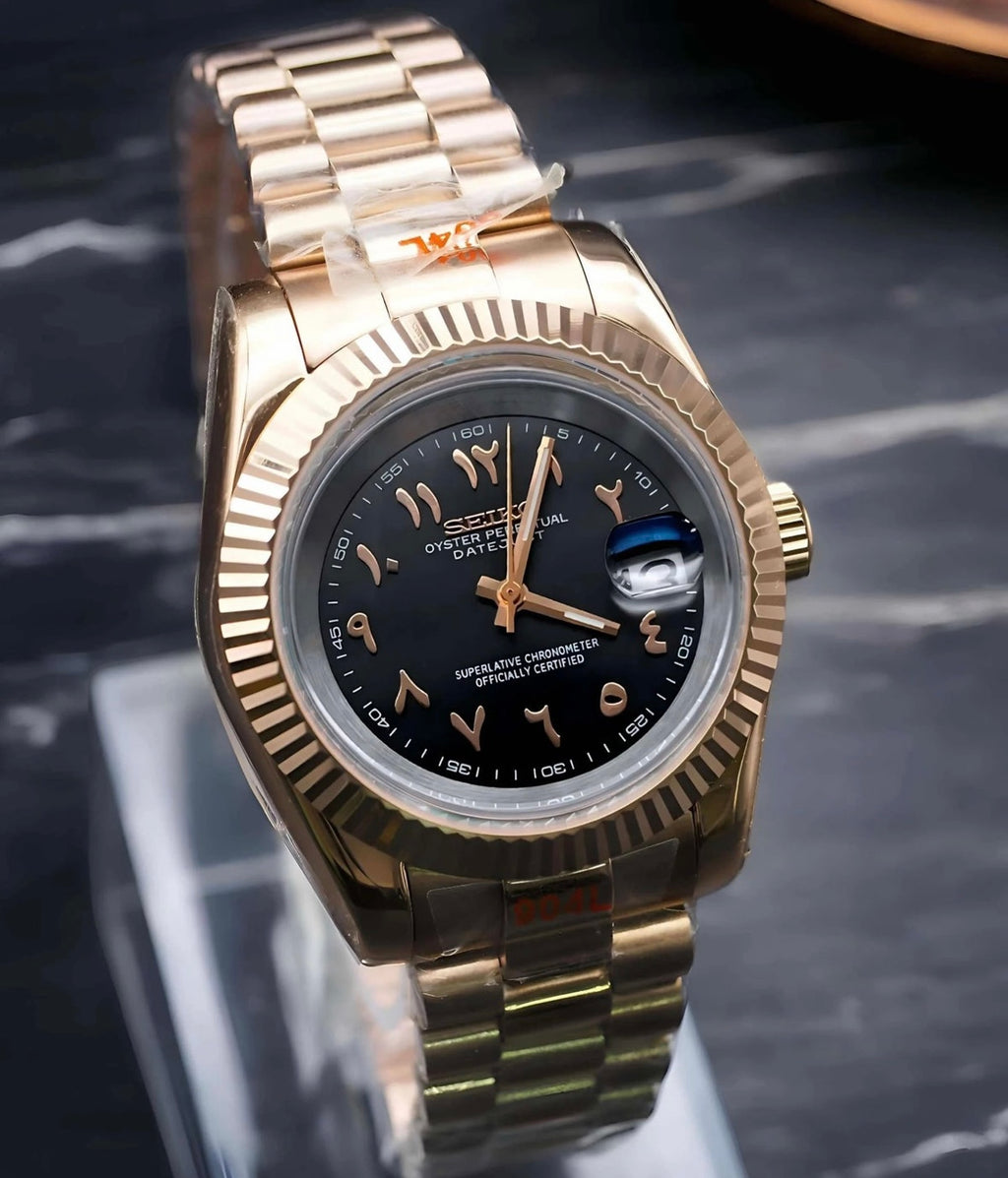 SikVivo “Golden Arabic” – Seiko NH35 Mod