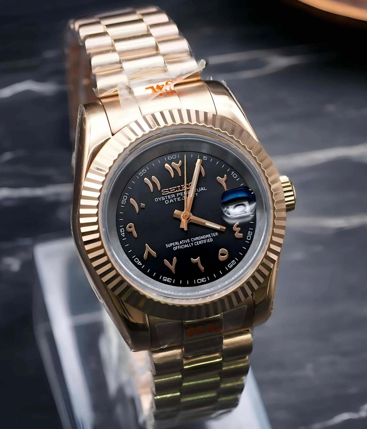 SikVivo “Golden Arabic” – Seiko NH35 Mod